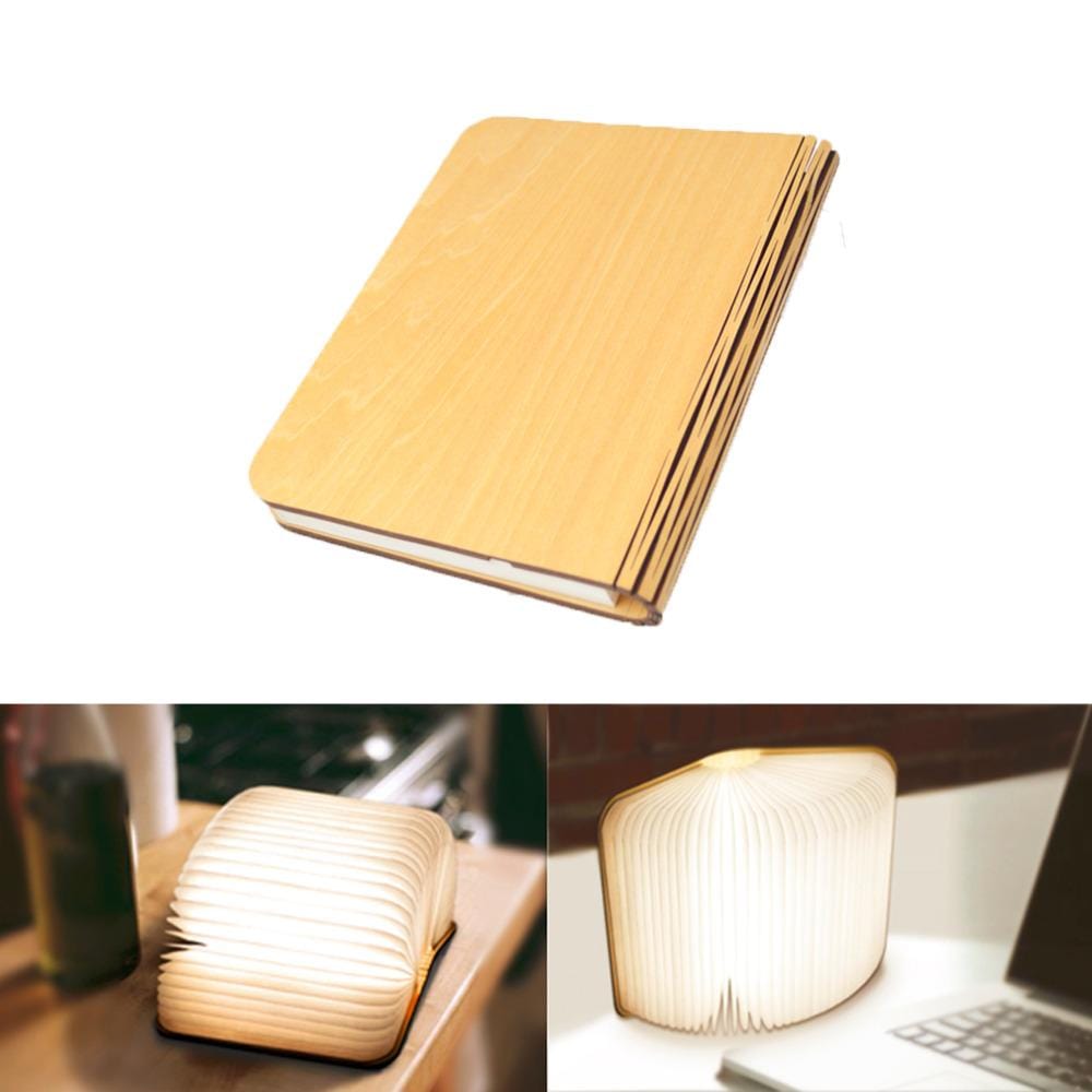 Livre lumineux en bois magnétique - Veilleuse rechargeable