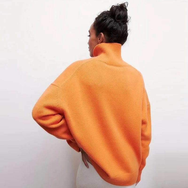 Pull à col roulé luxueux pour femme