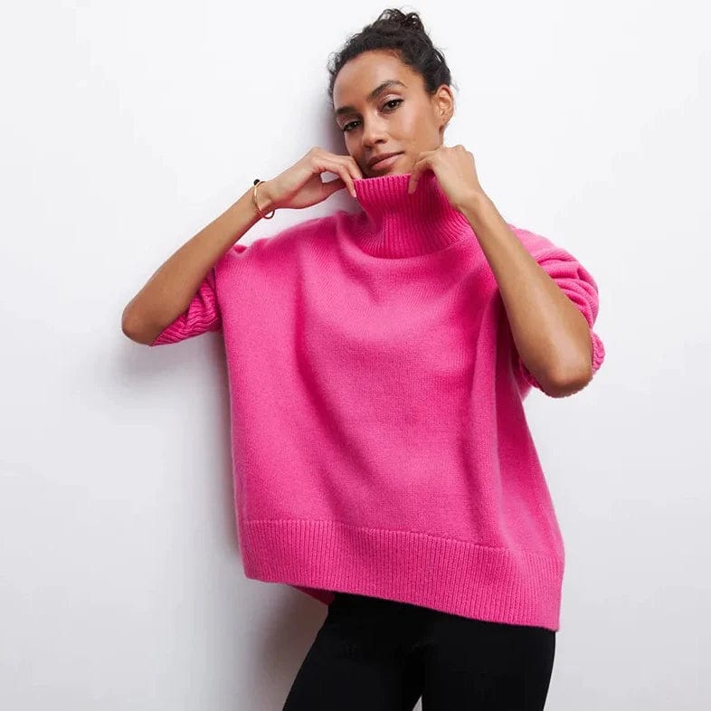 Pull à col roulé luxueux pour femme