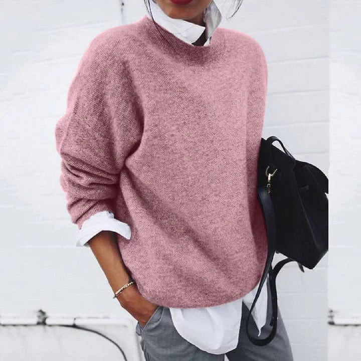 Pull à col de chemise élégant pour femme